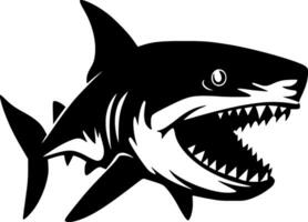 requin, noir et blanc vecteur illustration