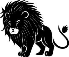 lion, noir et blanc vecteur illustration