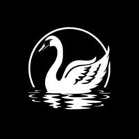 cygne, noir et blanc vecteur illustration