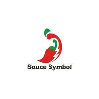 tomates le Chili souce symbole logo vecteur