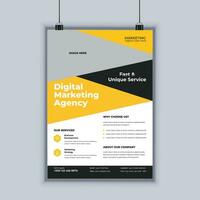 modèle de conception de flyer d'agence de marketing numérique vecteur