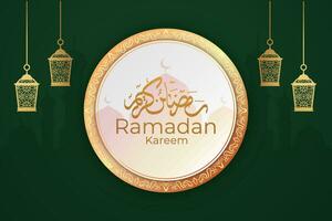 carte de voeux ramadan kareem vecteur