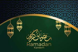 Ramadan kareem salutation carte avec arabe calligraphie Ramadan kareem vecteur