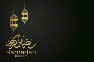 Ramadan kareem salutation carte avec arabe calligraphie Ramadan kareem vecteur