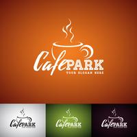 Modèle de conception de logo vectoriel tasse café. Ensemble d&#39;illustration d&#39;étiquette Cofe Shop avec différentes couleurs.