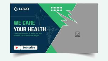 médical ou soins de santé prestations de service fournir vidéo couverture la vignette conception vecteur