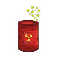 illustration de radioactif baril vecteur