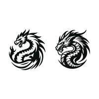 dragon vecteur icône illustration design logo modèle