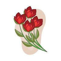 illustration de tulipe fleur vecteur