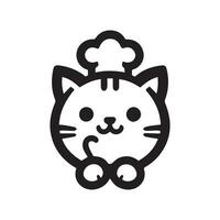 chat silhouette logo conception vecteur illustration