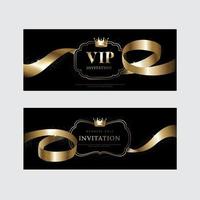 invitations vip de luxe et arrière-plans de coupon vecteur