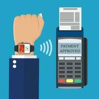 intelligent regarder pos Terminal paiement. vecteur