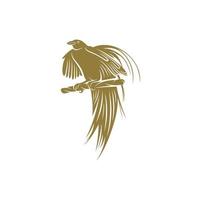 illustration vectorielle de conception d'oiseaux de paradis, modèle de concept de conception de logo d'oiseaux de paradis créatifs vecteur