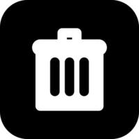 poubelle pouvez icône supprimer bouton sur carré Contexte vecteur