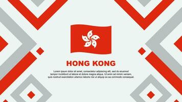 Hong kong drapeau abstrait Contexte conception modèle. Hong kong indépendance journée bannière fond d'écran vecteur illustration. Hong kong modèle