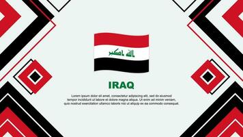 Irak drapeau abstrait Contexte conception modèle. Irak indépendance journée bannière fond d'écran vecteur illustration. Irak Contexte