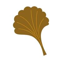 chute des feuilles d'automne. clipart vectoriel de feuille de ginkgo. illustration vectorielle