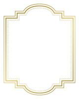 luxe d'or géométrique forme Cadre illustration vecteur
