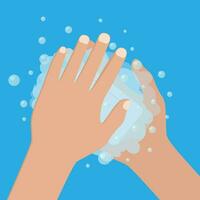 main la lessive en dessous de nettoyer l'eau mousse santé se soucier vecteur