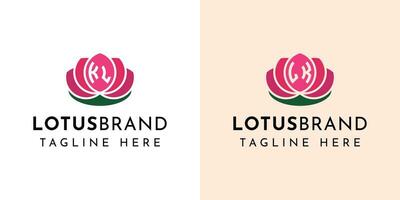 lettre kl et lk lotus logo ensemble, adapté pour affaires en relation à lotus fleurs avec kl ou lk initiales. vecteur