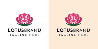 lettre ly et yl lotus logo ensemble, adapté pour affaires en relation à lotus fleurs avec ly ou yl initiales. vecteur