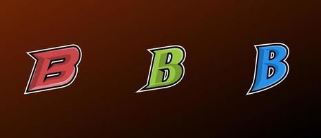 logo initial b esports vecteur