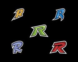 logo initial de r esports vecteur