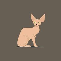 mignonne sphynx chat. vecteur illustration dans plat style.