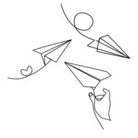 illustration d'avion en papier vecteur