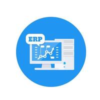 icône de vecteur de logiciel erp