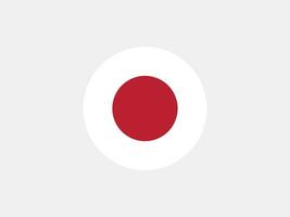 Japon rond pays drapeau. Japonais cercle nationale drapeau vecteur