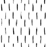 esthétique contemporain imprimable sans couture modèle avec abstrait doubler, point, forme brosse accident vasculaire cérébral dans noir et blanc couleurs. boho Contexte dans minimaliste style vecteur illustration pour fond d'écran en tissu