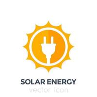 logo vectoriel de l'énergie solaire, icône