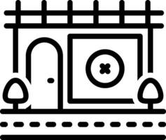 icône de ligne pour fermer vecteur