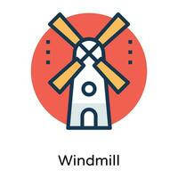 concepts de moulin à vent à la mode vecteur
