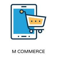 m commerce à la mode vecteur