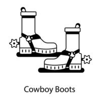 branché cow-boy bottes vecteur