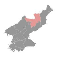 ryanggang Province carte, administratif division de Nord Corée. vecteur illustration.