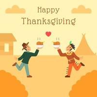 illustration de fond de vecteur d'affiche de thanksgiving pour la saison de thanksgiving
