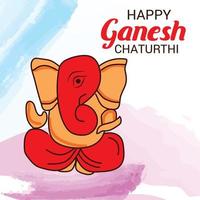 illustration d'un arrière-plan pour le festival indien joyeux ganesh chaturthi. vecteur