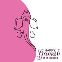 illustration d'un arrière-plan pour le festival indien joyeux ganesh chaturthi. vecteur