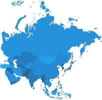 hexagone géométrie forme asie map.tous les éléments sont séparés dans les pays modifiables. vecteur