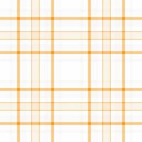 jeunesse plaid texture textile, esquisser vérifier en tissu vecteur. romance modèle tartan sans couture Contexte dans blanc et Orange couleurs. vecteur