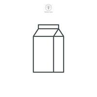 jus boîte icône symbole vecteur illustration isolé sur blanc Contexte