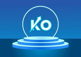 lettre ko bleu logo signe. vecteur logo conception pour entreprise.