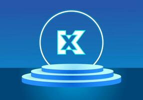 lettre kx bleu logo signe. vecteur logo conception pour entreprise.