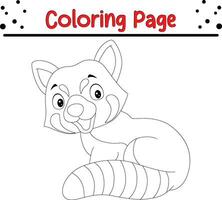 coloration page souriant Panda vecteur
