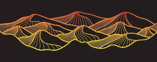 arrière-plan japonais avec vecteur de motif d'onde de ligne. modèle abstrait avec motif géométrique. conception d'aménagement de montagne dans un style oriental.