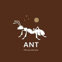 animal fourmi Naturel logo vecteur icône silhouette rétro branché