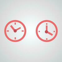 deux horloges affichage différent temps les zones vecteur